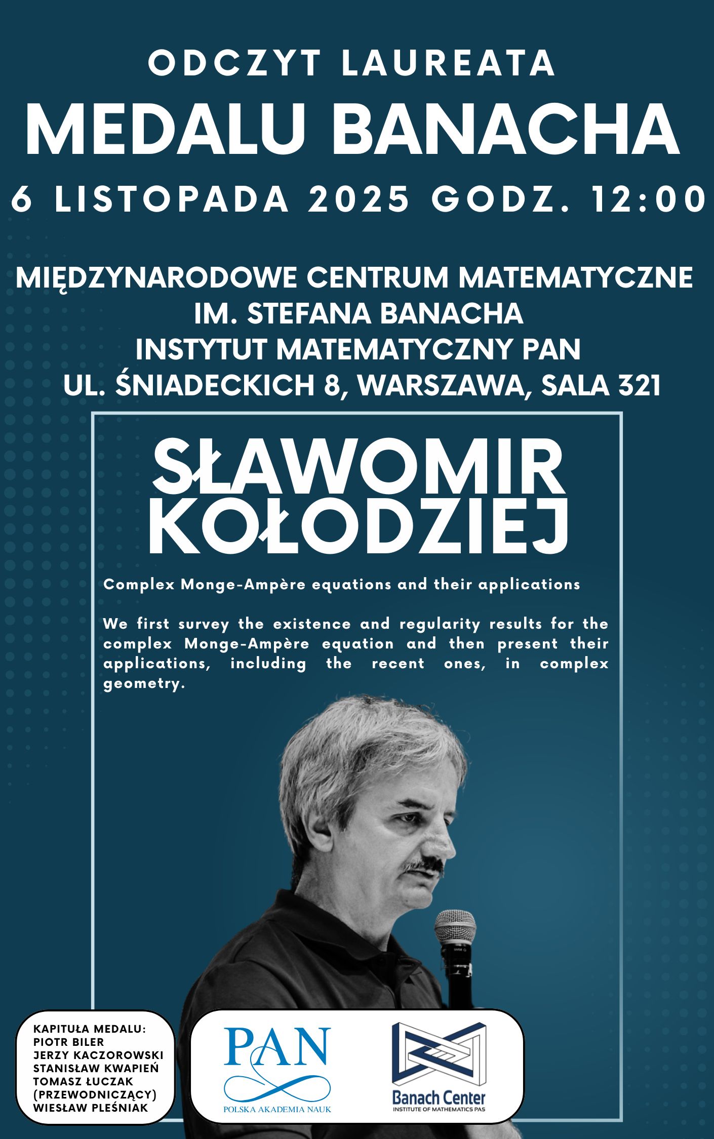 The Stefan Banach Medal Award Ceremony